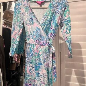Lilly Pulitzer Patterned Wrap Romper